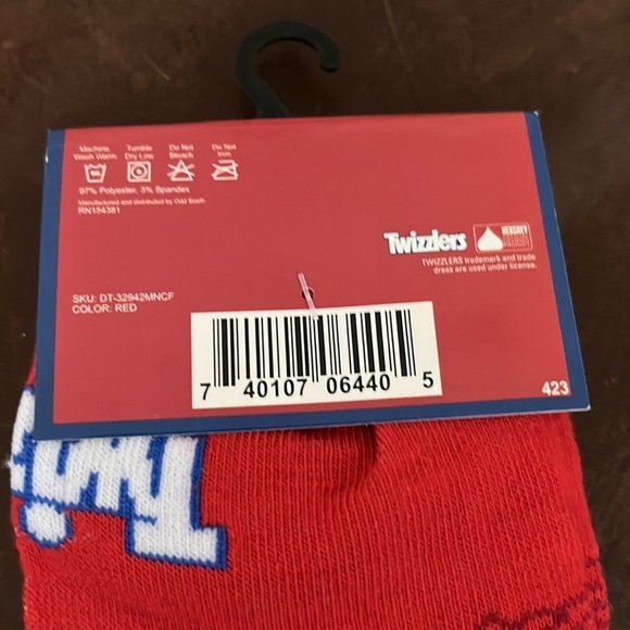 Twizzlers let’s red novelty, crew socks - Picture 5 of 5
